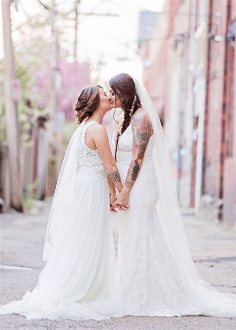 Rainbow Double Wedding Inspiration Lesbian Wedding Wedding