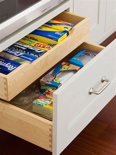 Make The Most Of A Deep Drawer With A Sliding Insert That Divides The