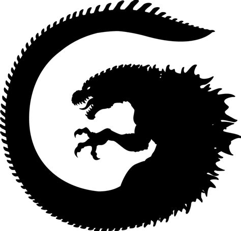 Godzilla Black And White Logo Logodix
