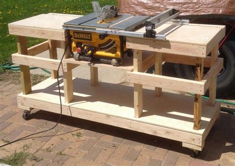 6 Diy Table Saw Stations For A Small Workshop Table Saw Stand On