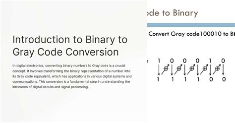 Introduction To Binary To Gray Code Conversion