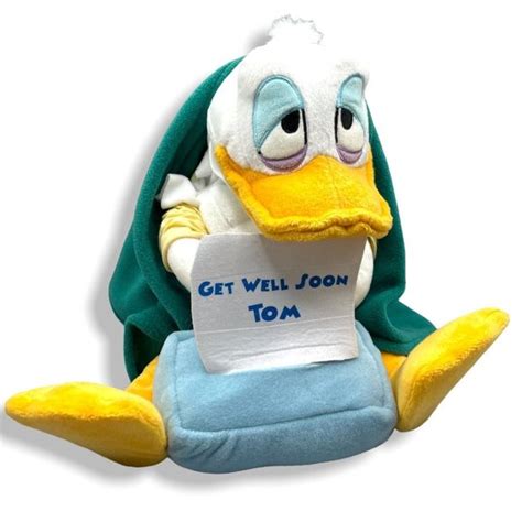 Disney Toys Disney Donald Duck Sick Get Well Soon Stuffed Animal