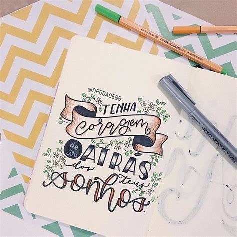 Letterings Com Amor 📝🇧🇷 No Instagram Coragem é Tudo