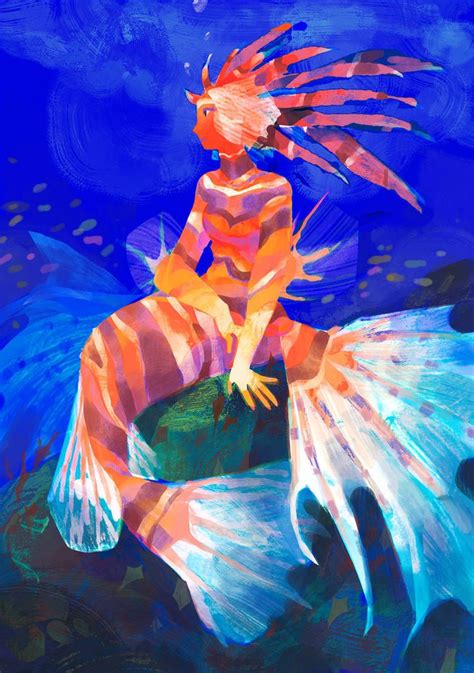 Lionfish Mermaid By Salamispots Mermaid Art Art Inspiration Mermaid