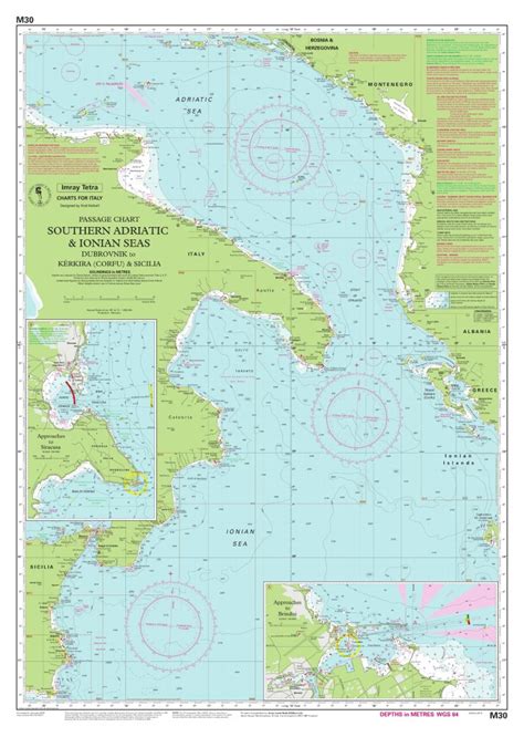 Imray Nautical Chart Imray M30 Southern Adriatic And Ionian Seas