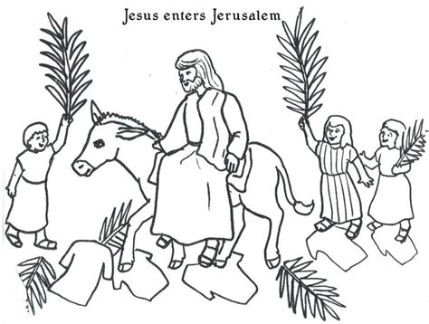 Palm Sunday Coloring Pages Free At Getdrawings Free Download