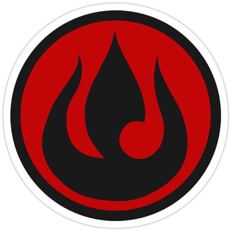 Minimalist Fire Nation Emblem Stickers By Telluric