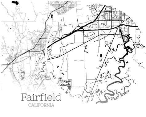 Fairfield Map Instant Download Fairfield California City Map Etsy