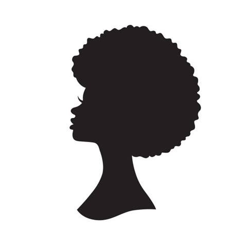 Silhouette Of The Afro Haircuts Illustrations Royalty Free Vector
