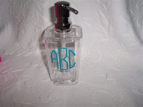 Personalized Acrylic Soap Lotion Dispenser Monogrammed T