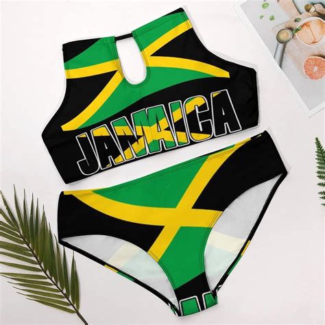 Buy Tailbox Jamaican Lion Flag One Piece Jamaica Swimsuits Plus Size