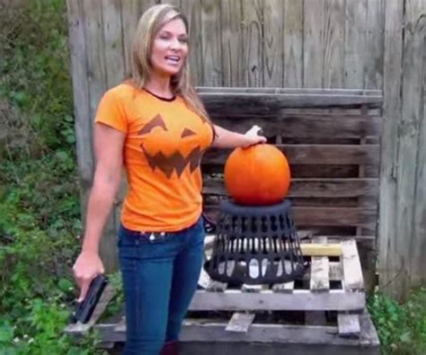 Lady Carves Pumpkin With Glock 19 Gun Carrier