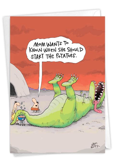 Dinosaur Barbecue Humorous Fathers Day Card