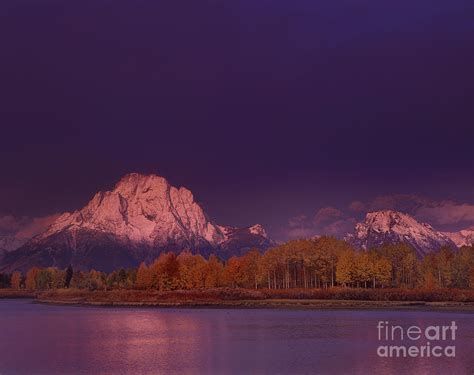 Fall Sunrise At Oxbow Bend Grand Tetons National Park Photograph By