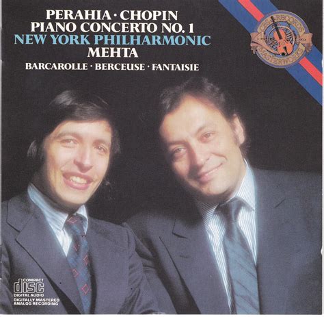 Perahia Chopin Piano Concerto No New York Philharmonic Mehta