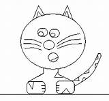 Coloring Crew Cut Sketchite Credit Larger Colorear Cat sketch template