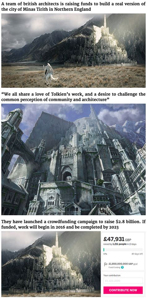 Architects Want To Build A Real Life Lord Of The Rings Minas Tirith