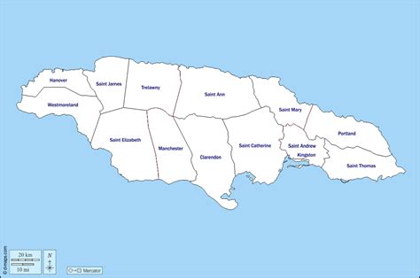 Blank Jamaican Map