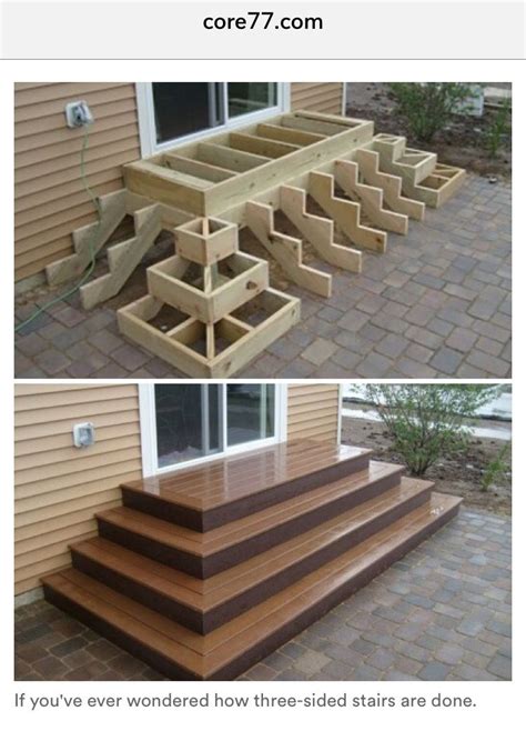 How Three Sided Stairs Are Built Photo Only Backyard Backyard