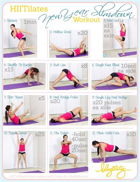 Pilates Exercises Printable