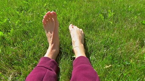 Bare Feet In Grass Stock Footage Video Shutterstock