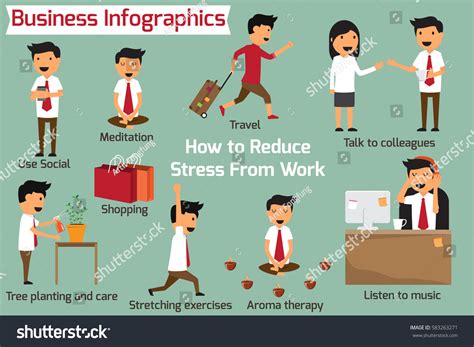 How Eliminate Reduce Stress Work Business Stock Vector