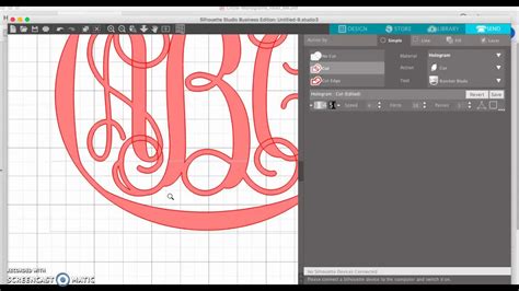 Working With Monograms In Silhouette Studio Youtube