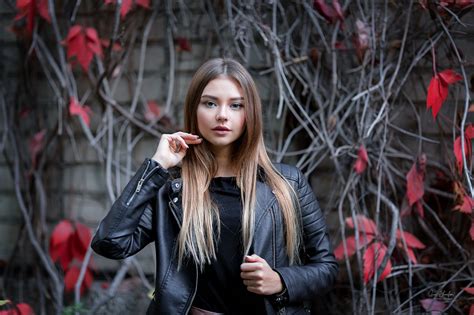Wallpaper Polina Kostyuk Model Brunette Looking At Viewer Long