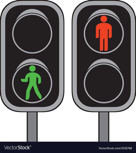 Pedestrian Traffic Lights Royalty Free Vector Image