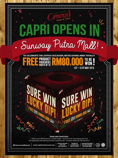 Cold storage sunway putra mall. Capricciosa Capri Opens in Sunway Putra Mall Promotion in ...