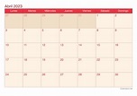 Calendario abril 2023 para imprimir - iCalendario.net
