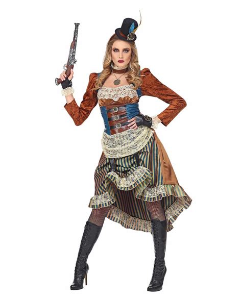 Adult Female Steampunk Victorian Lady Costume Fancy Dress Clothes