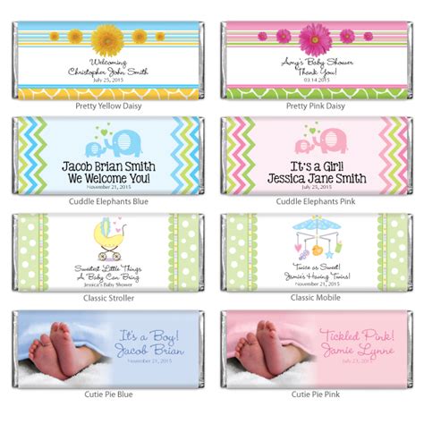 Baby Shower Personalized Hershey Chocolate Bar Baby Shower Favors