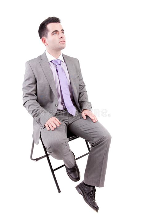 As majority of the offices have turned out to. Young Business Man Sitting On A Chair Royalty Free Stock ...