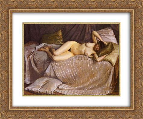Gustave Caillebotte X Matted X Gold Ornate Framed Art Print Naked