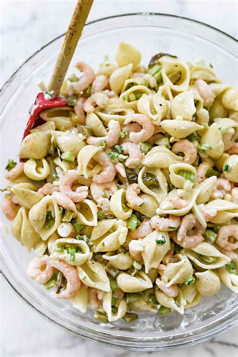 Easy Shrimp Pasta Salad Recipe Foodiecrush Com