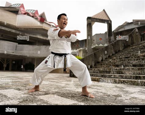 Norihiko Masuda Training Karate In Okinawa Japan Okinawa Goju Ryu