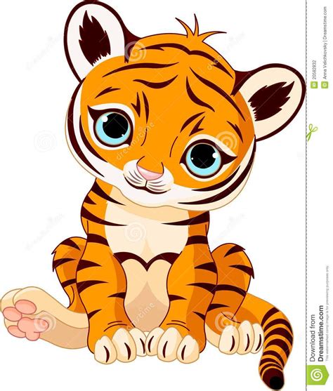 Cute Tiger Cub Stock Vector Illustration Of Cute Zodiac 20582832