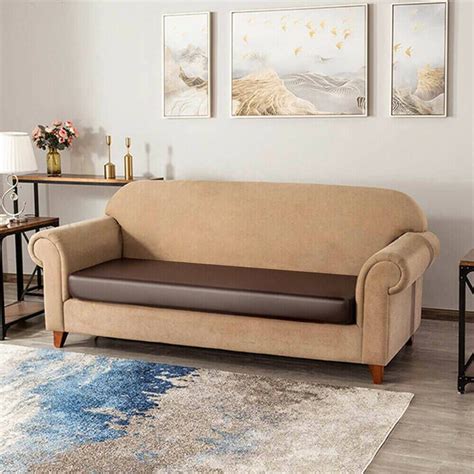 Faux Leather Sofa Seat Cushion Cover Cushions On Sofa Sofa Seat