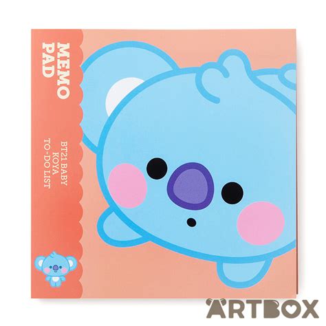 Buy Line Friends Bt21 Baby Koya Memo Pad And Sticky Notes Set At Artbox