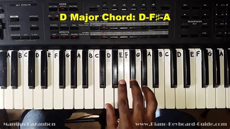 How To Play The D Major Chord On Piano And Keyboard Acordes Chordify