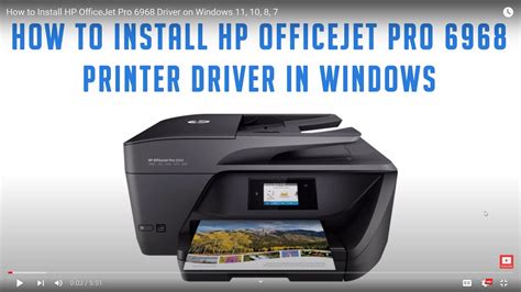 How To Install Hp Officejet Pro 6968 Driver On Windows 11 10 8 7