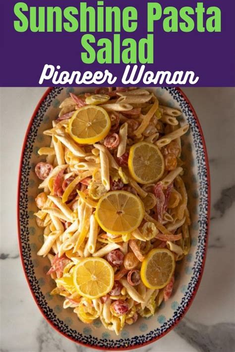 A vegetarian pasta dinner that's full of so much fresh arugula, it almost feels like eating a salad. Sunshine pasta salad pioneer woman - Life is a love in 2020 | Pioneer woman pasta salad, Pioneer ...