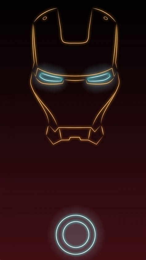 Download Neon Light Superhero Iron Man Apple Iphone 5s Hd