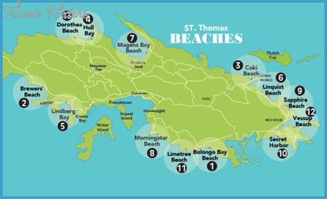 Saint Thomas Map Travelsfinderscom