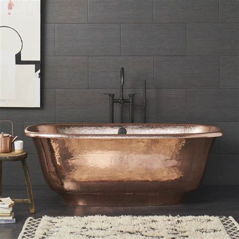 Our japanese copper soaker tubs for sale will help you turn any bathroom into a veritable spa. Santorini Hammered Copper Soaking Tub | Native Trails