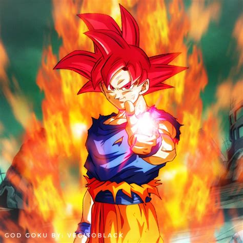 Super Saiyan God Goku With Aura By Vegitoblackgreen On Deviantart