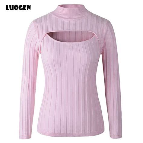 japanese anime cosplay open chest knitted sweater keyhole women sweaters and pullovers sexy