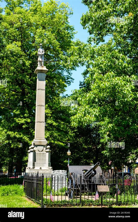 Civil War Monument James Cameron Park Sunbury Pennsylvania Stock