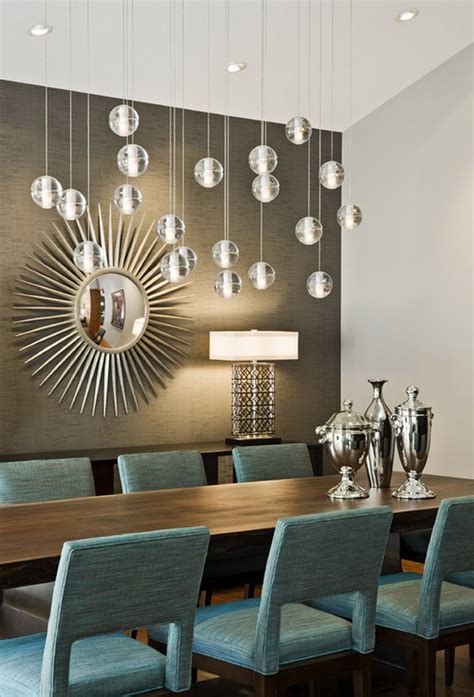 Proportion is important — you'll want to choose a pendant light that will. 40+ Beautiful Modern Dining Room Ideas - Hative